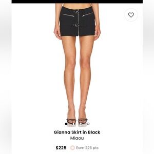 NWT Miaou Black Gianna Skirt